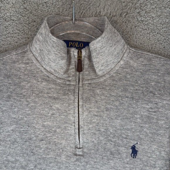Polo Ralph Lauren Gray quarter zip men’s small long sleeve Sweater estate rib - Picture 5 of 13
